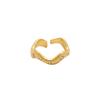 Plating Wave Rings Twisted Round Fine Jewelry Opening Rings Light Luxury Minimalist Design Geometric Rings Gift For Women