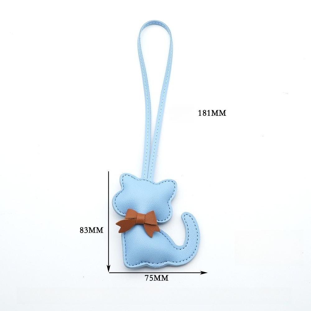 New PU Leather Kitten Bag Pendant Bow Cute Cartoon Animal Kitten Female Bag Pendant Small Gift