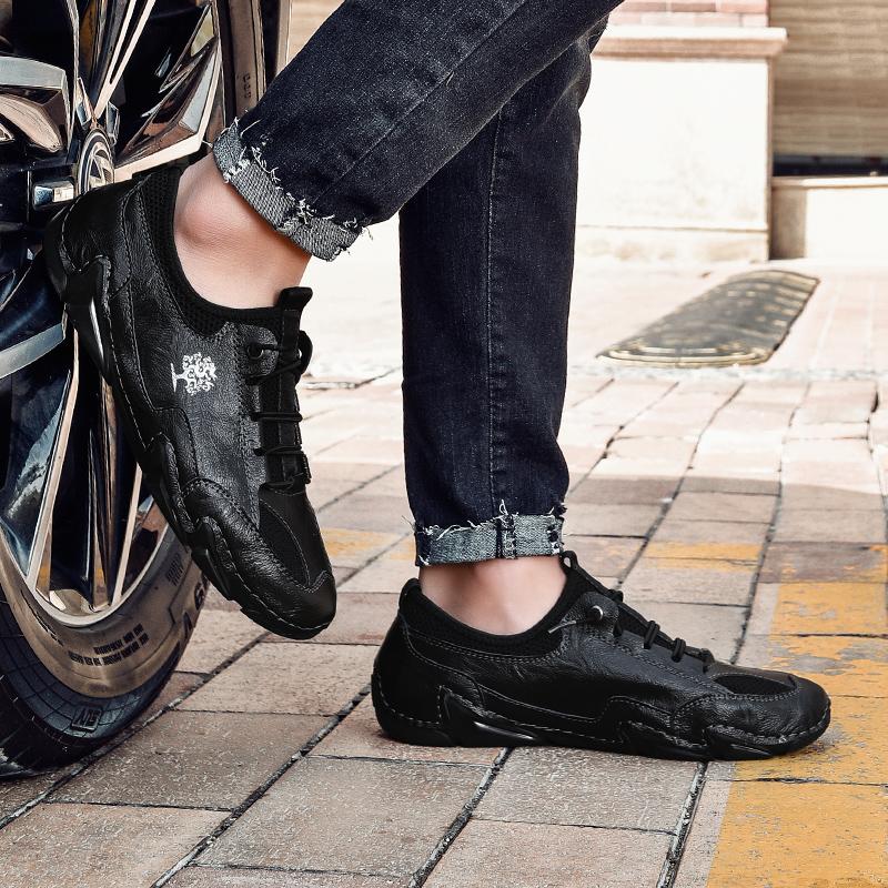 Herrskor Casual Andningsbara Utomhusskor Herr Bekväma Lätta Herrskor Klassiskt Märke Läderskor Casual Sneakers Stor Storlek 38-47