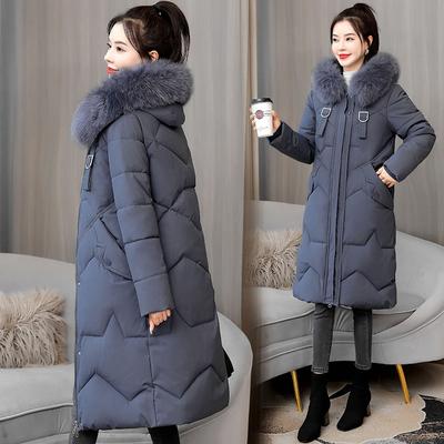 Jachetă căptușită din bumbac în puf Jachetă căptușită din bumbac pentru femei, în secțiunea lungă, Jachetă căptușită subțire, plus haină groasă de dimensiuni mari