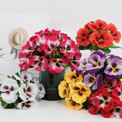 Zijdenviooltjesboeket Viooltjesorchideeënboeket Levensgetrouwe uitstraling