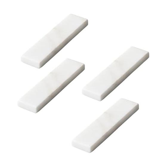 Koyo Pottery KOYO Natural Stone White Marble 11cm Cutlery Rest Set of 4 Chopstick Rests R3000081