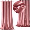 Velvet curtain with eyelets - pink
