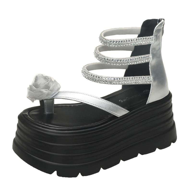 Fashion 2025 Designers Women Summer Sandals Open Toe 8CM Platform Wedge Sneakers Women Casual Shoes Beach Sandálias Das Mulheres