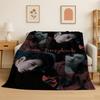 Kpop B-BTS Jeon Jung Kook JK Flannel Blanket Soft Warm Throw Blanket for Bedroom Living Room Bed Travel Camping Picnic Gift