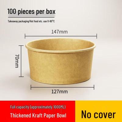 JingJingRS Einweg-Lebensmittelbehälter aus Kraftpapier