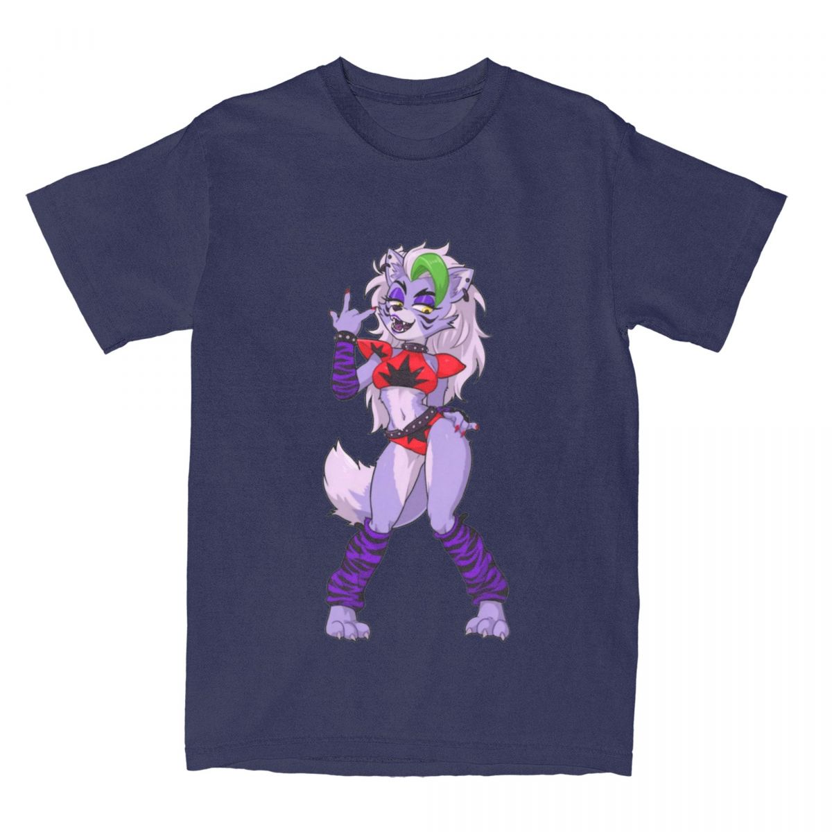 

FNAF Roxanne Wolf TShirt for Men Women Funny Cotton Tee Shirt Crew Neck Short Sleeve T Shirts Plus Size Tops 4XL