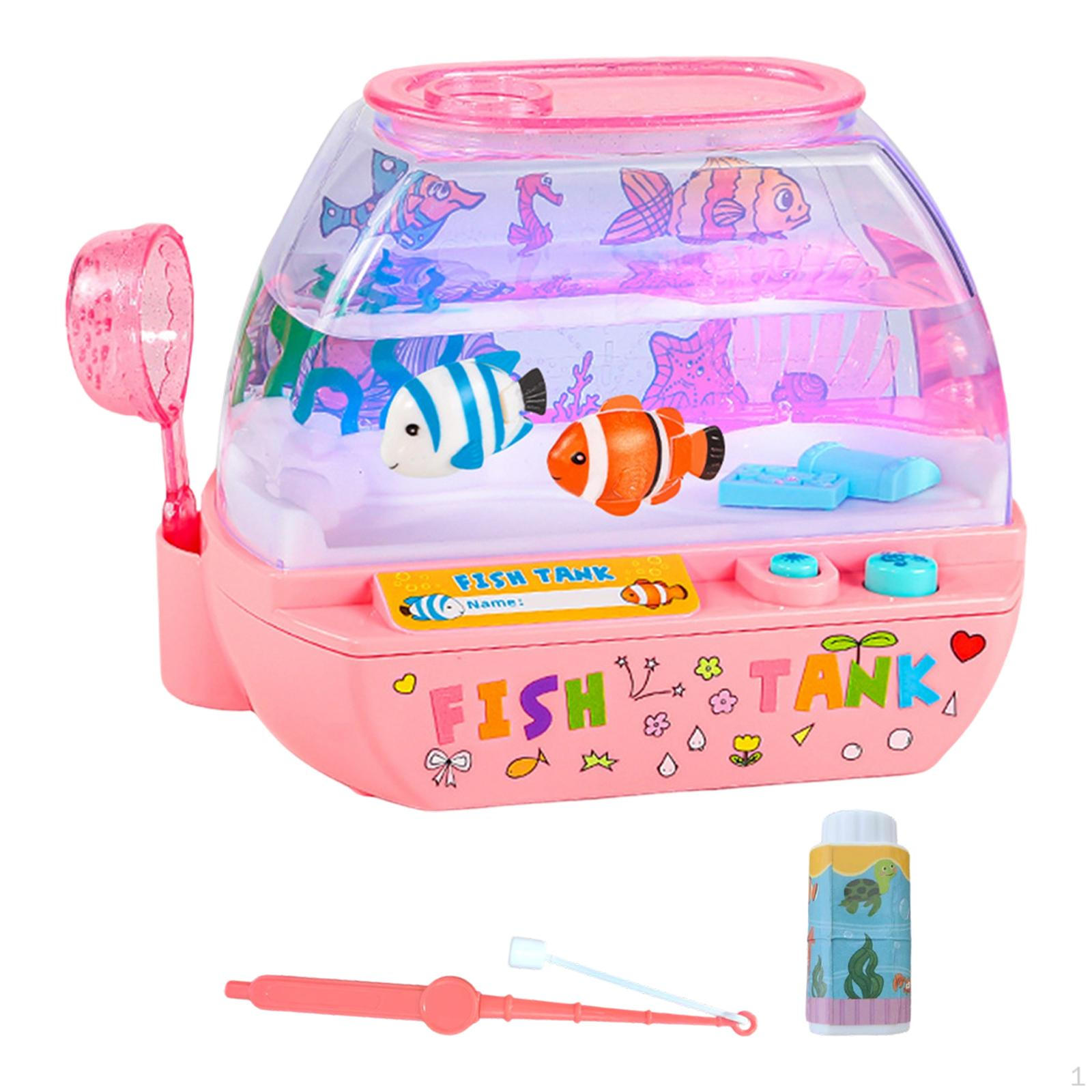 

Toy Aquarium for Children, A Tabletop Or Desk. An Ideal Gift Kids. Fantastic to рожевий