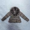 Women's Hooded Faux Fur Collar Puffer Coat Belted Waist Short Quilted Solid Color Winter Warm Cotton Padded Jacket
