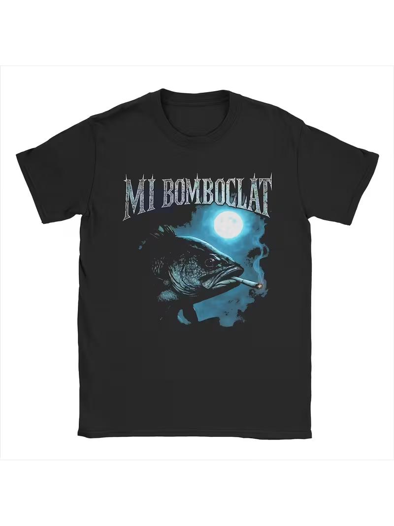

Mi Bomboclat Fish Mem Unisexs Women Tshirt Streetwear Oversize YK Cotton Tee Summer Short Sleeve Loo harajuku aesthetic gothic 3XL