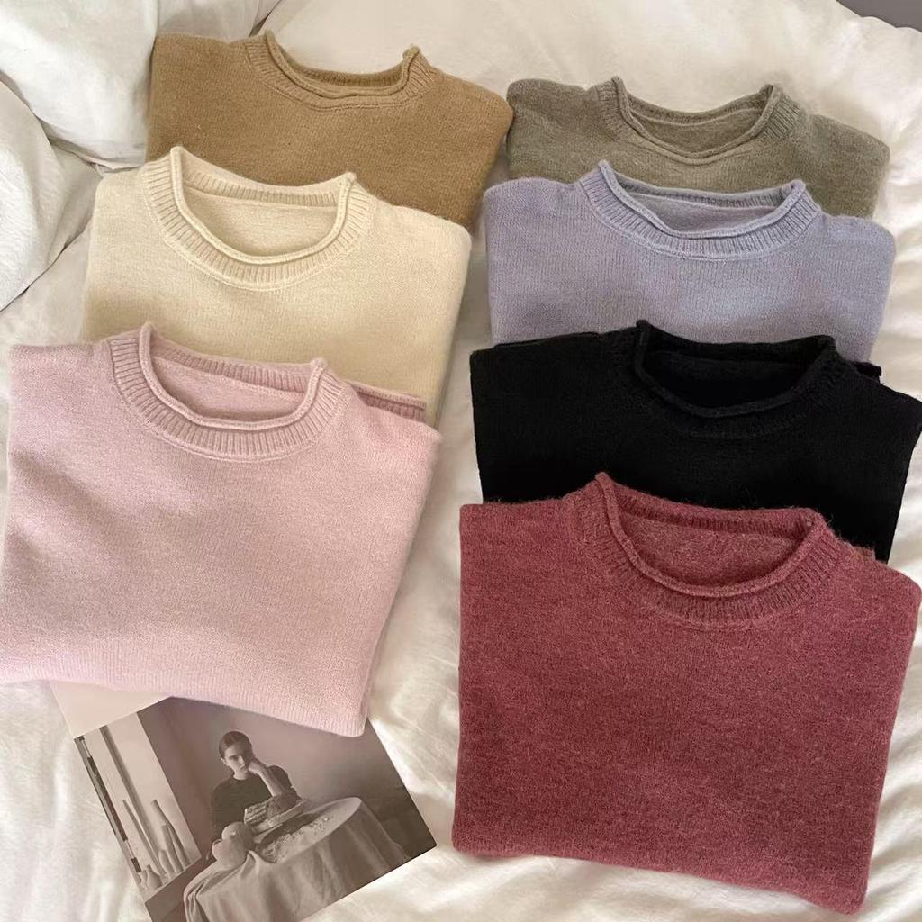 Women's Oversized Korean Chic Roll-Neck Sweater - Autumn/Winter 2025