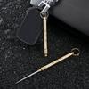 Outdoor Camping Titanium Toothpick Holder Fruit Fork Keychain Tool