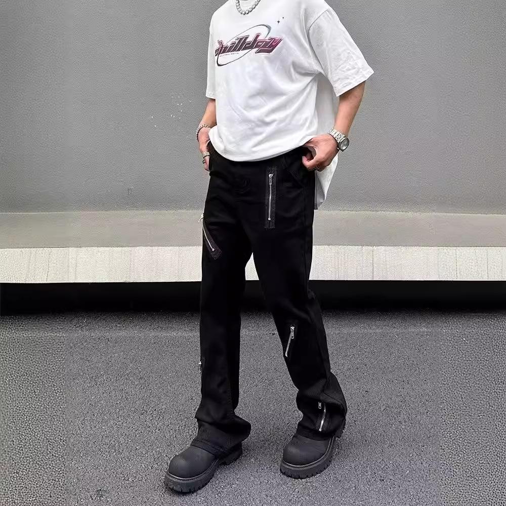 Pánské džíny s neotřelým designem na zip