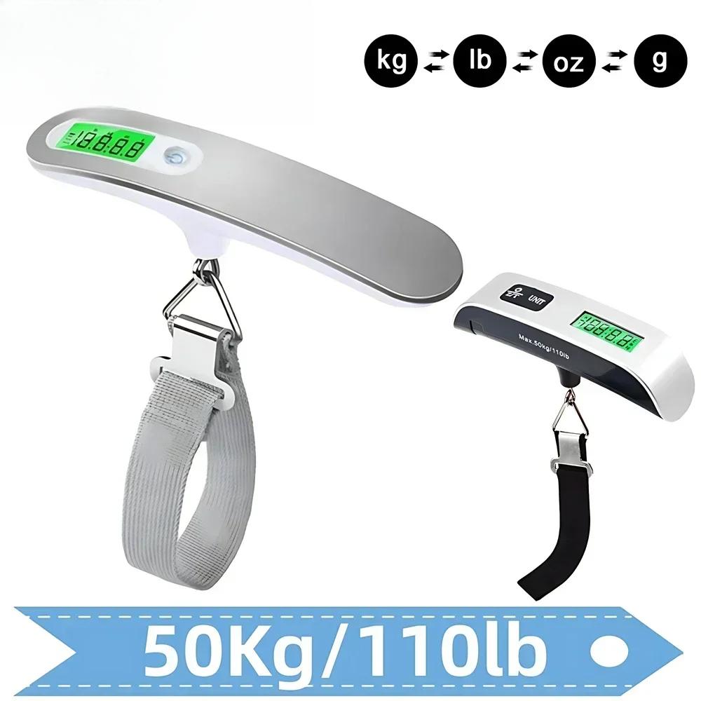 Portable Digital Luggage Hanging Scale 50kg/110lb LCD Display Electronic Scale Weight Balance Suitcase Travel Bag Scale