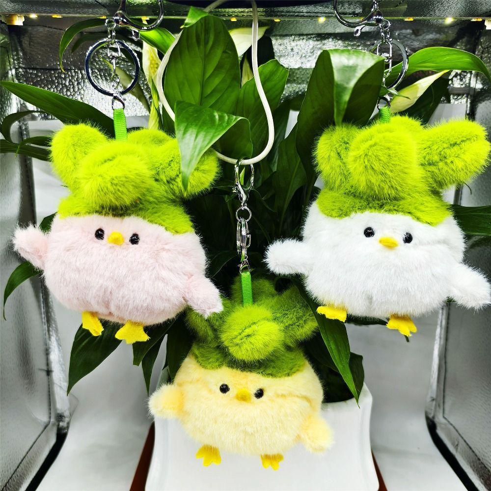 PP Cotton Vegetable Chicken Pendant Stuffed Chicken Plush Keychain  Home Party Decor