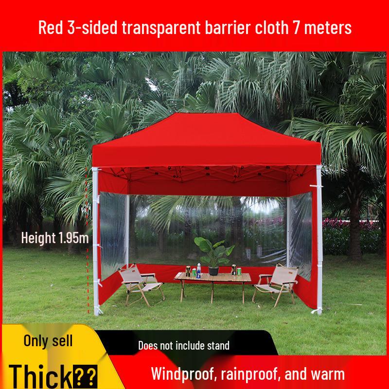 Transparent Tent Side Panel: Windproof & Waterproof Outdoor Canopy Enclosure with Thick Fabric and Durable Edging