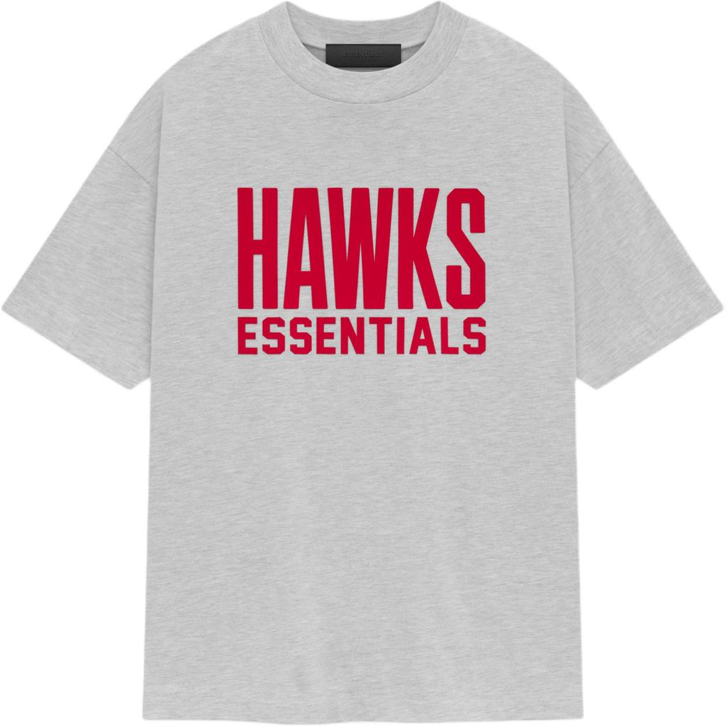 Fear of God Essentials Hawks Tee Light Heather Grey Unisex Tops 125AL244109F