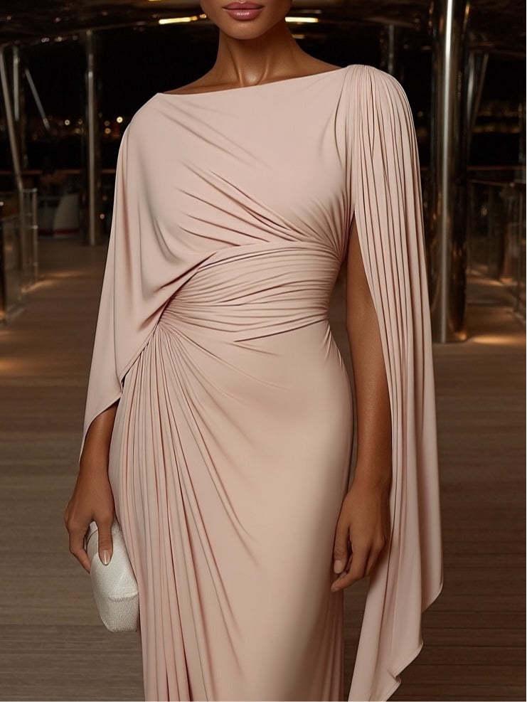 Elegantes einfarbiges Abendkleid 2025 für Damen