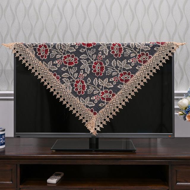 Tablecloth Square Table Cloth Yarn Embroidery Lace Table Cloths For Computer Table Cover Lcd Tv Towels Table Juppe Dust Cover