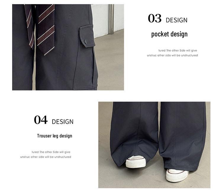 2025 Locker geschnittene Cargohosen für Mädchen: Vielseitige, trendige gerade Hose für Frühling & Herbst