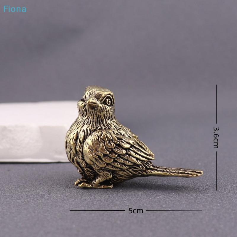 Vintage Silver-Tone Bird Figurine, Mini Metal Bird Sculpture for Desk Decor, Micro Landscape & Tea Pet Ornament