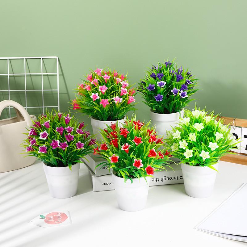 Green Lily Artificial Plant With Realistic Look For Living Room And Use Gift