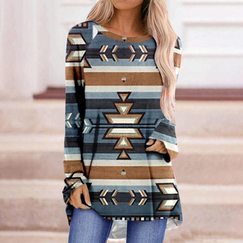 Осенне-зимняя модная женская футболка с длинными рукавами — фото 20