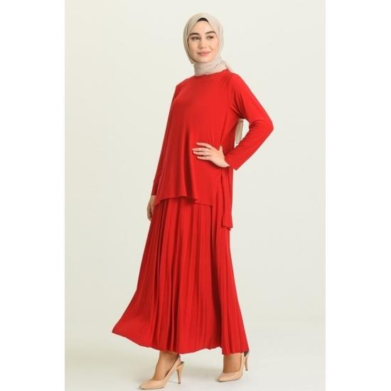 

Исламский гардероб, женская юбка и блузка с лазерной резкой, двойной песчаный костюм