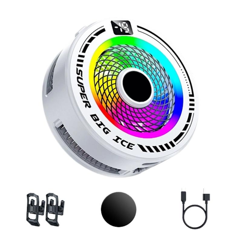 

Регулируемый вентилятор для охлаждения телефона, 3 режима скорости, цифровой дисплей, универсальные кулеры для смартфона, магнитный зажим для телефона белый