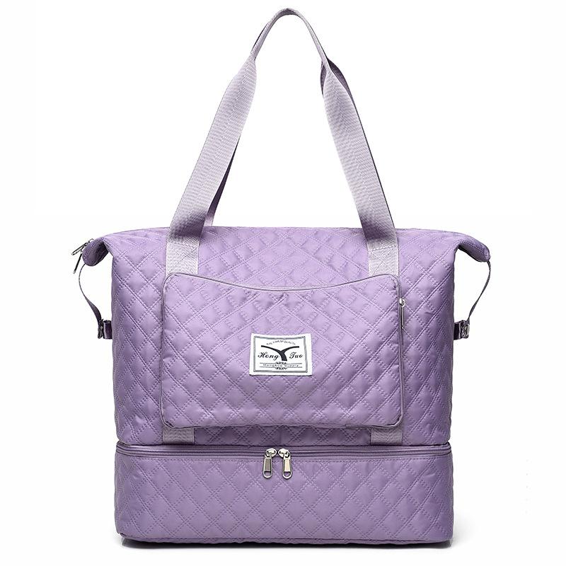 Yoga fitness bag women's travel bag dry and wet separation down jacket bag portable shoulder travel duffel bag