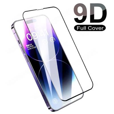 9D Anti-Burst Tempered Glass For Apple iPhone 14 Plus 13 Mini 12 11 Pro Max Screen Protector iPhone X XR XS Max Protective Film