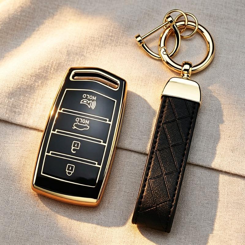 4 Buttons Soft Tpu Car Smart Key Case Cover For Hyundai Genesis G70 G80 Eq900 G90 Auto Key Fob Shell Protector Accessories