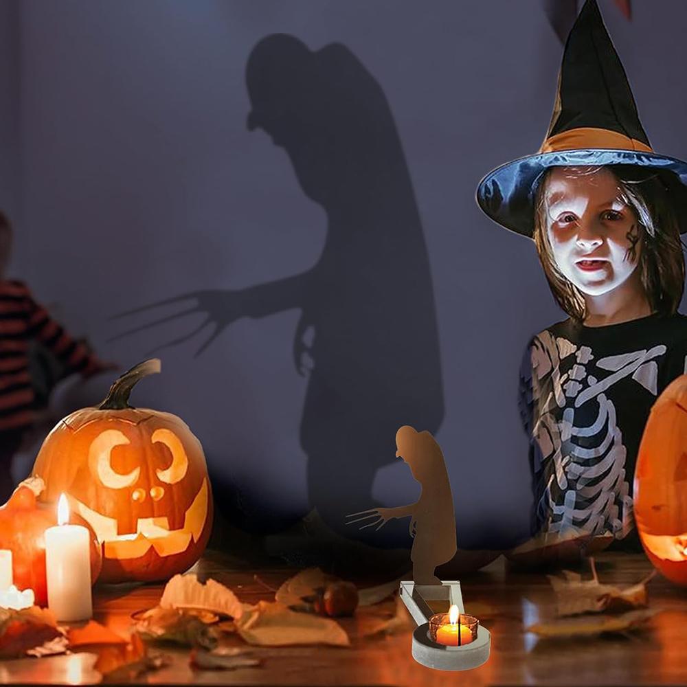 New Horror Halloween Candles Holder Funny Shadow for Halloween Party