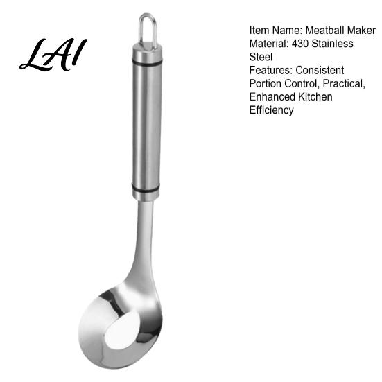 Meatball Maker Tool Stainless Steel Maker Manual Press with Forming Spoon & Serving Mold Scoop for Portioning Minced Beef Pork And Poultry