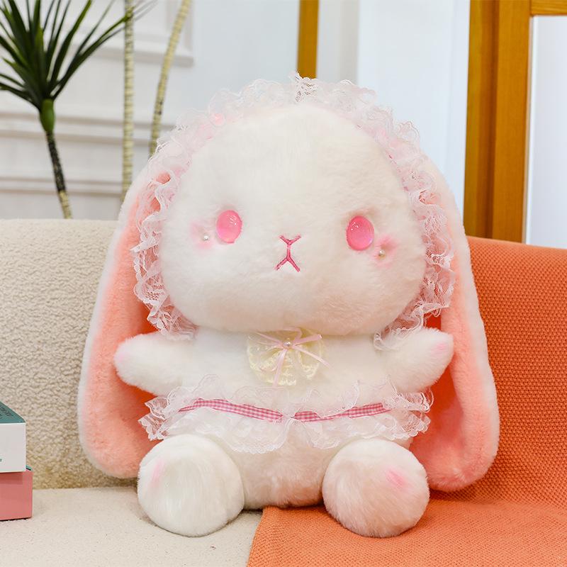 Cute and Funny Lolita Rabbit Backpack Japanese JK Style Girl's Heart Cute Little Rabbit Plush Bag Gift