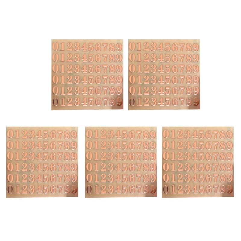 5 Sheets Letter Sticker Alphabet Sticker Self Adhesive Copper Letter Stickers for DIY Scrapbooking Gifts Box Card Crafts