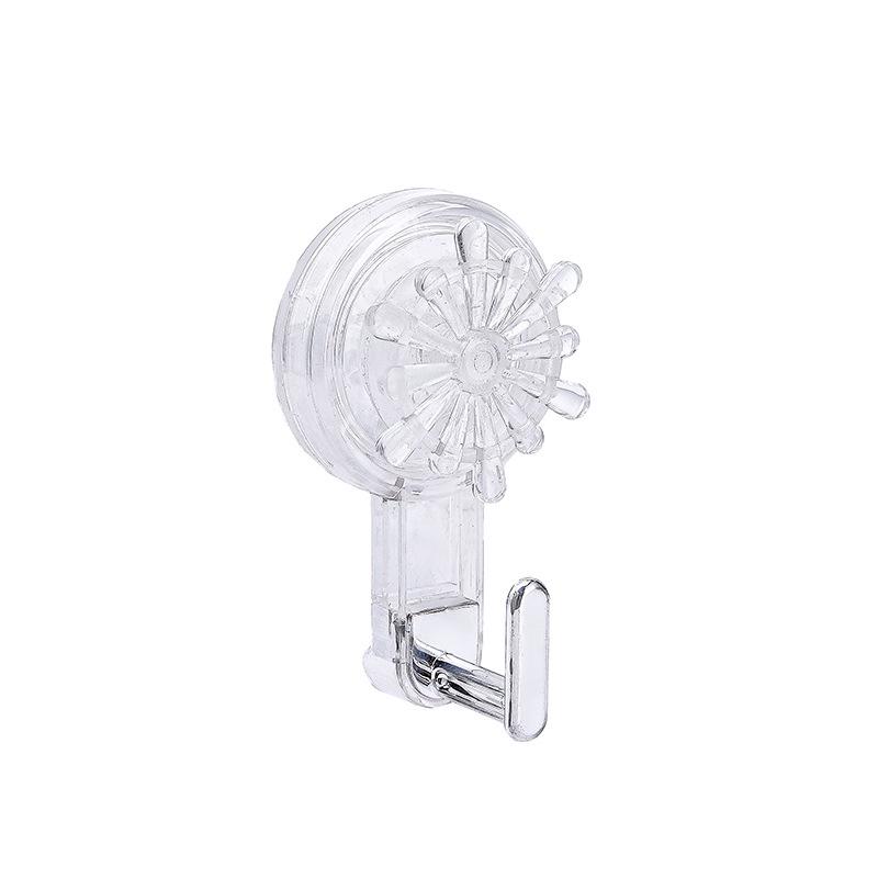 Вращающийся крючок с присоской: Съемное настенное крепление для полотенец в ванной, не оставляющее следов и не требующее прокалывания.