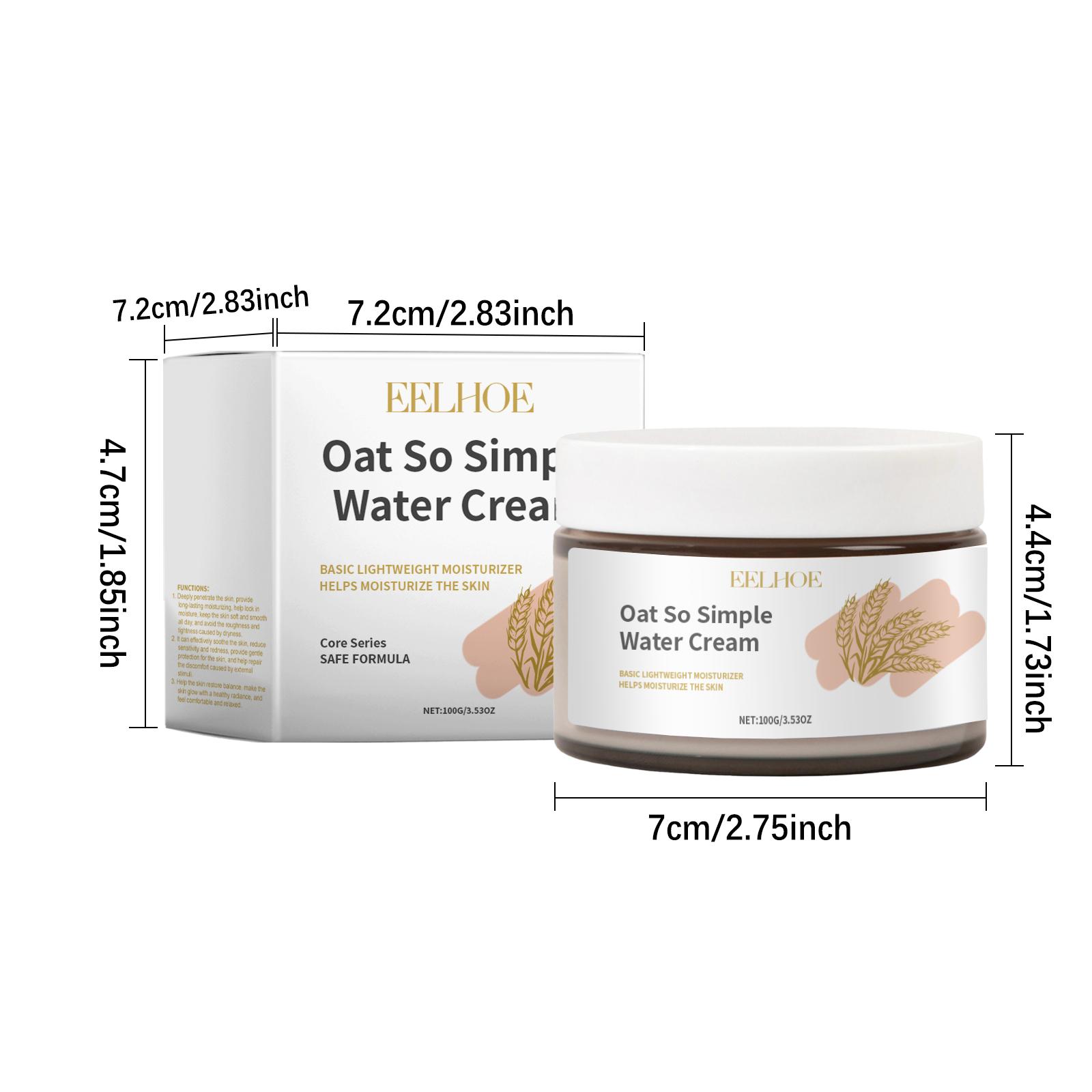 

Oat Water Cream for Face Moisturizing Nourishing Glossy Suitable for Dry Skin Types Gentle Non-Irritating Long-Lasting - 100g 100g