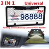 Car License Plate Frame Parking Sensor Radar Rearview Backup Camera Night View