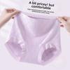 Plus-size Ladies Spring and Summer New Jacquard Stretch Cotton Antibacterial Crotch Non-mark High-waisted Briefs