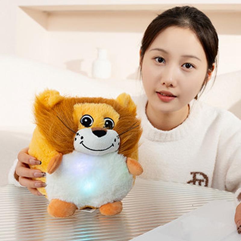 Creative Glowing Unicorn Doll Plush Toy Little Lion Doll Children's Soothing Ragdoll Girl Birthday Gift