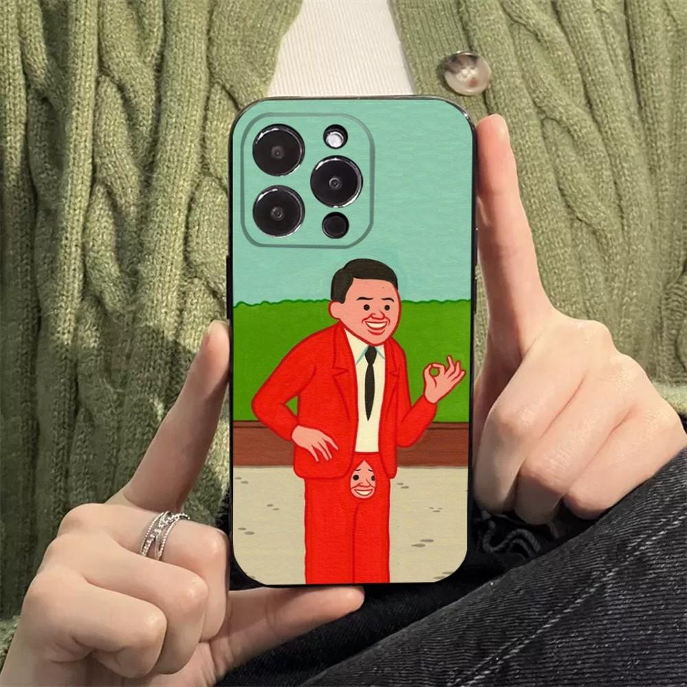 Art Joan C-Cornella Funny Phone Case For Apple iPhone 15,14,13,12,11,XS,XR,X,8,7,Pro,Max,Plus,mini Silicone Black Cover