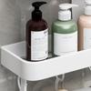Aluminum Bathroom Storage Shelf Wall Mounted Shower Storage Rack White Organizer Corner Shelves Toilet Shampoo Cosmetics Holder