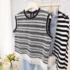 Korean Retro Hollow Sleeveless T-shirt with Tassel Hem - Summer 2024 Women's Western-Style Top