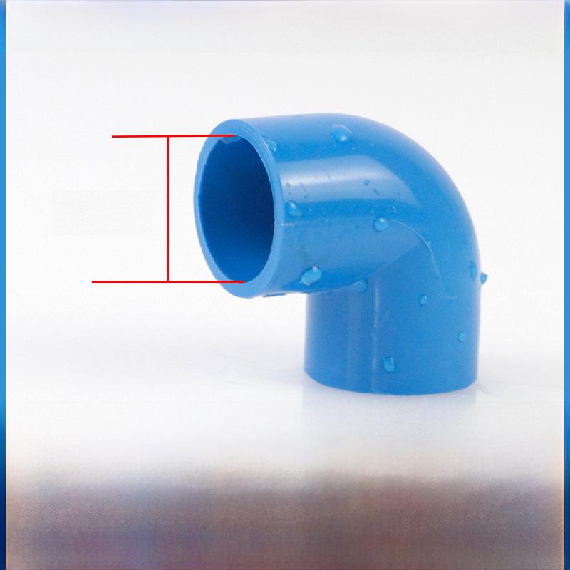 PVC-Wasserrohrverschraubung, rechtwinklig, 90°, selbstklebender Kunststoff, 50 mm