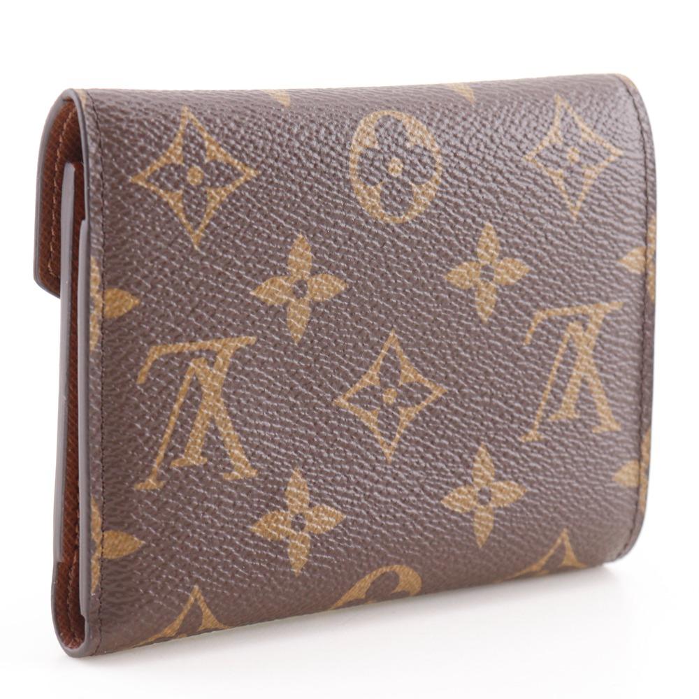 LOUIS VUITTON Portefeiulle Victorine Tri-fold wallet M62472 Brown Monogram canvas unisex Used