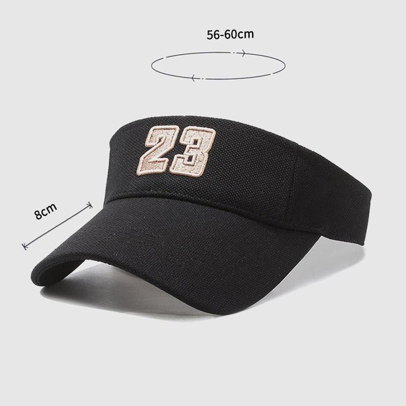 Men Women Summer Embroidery Digital Empty Top Hat Sunscreen Sunshade Cap