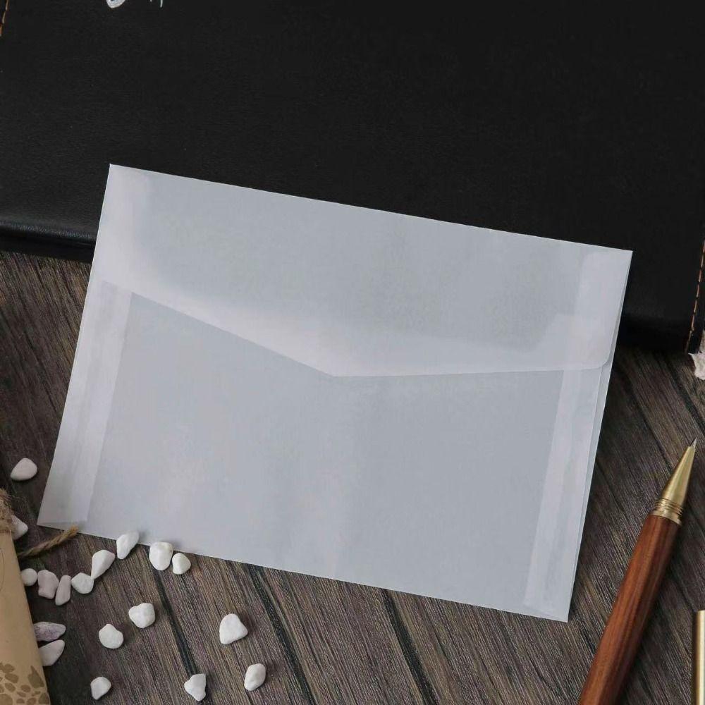 Semi Clear Transparent Envelope Scrub Card Packing Bag Fresh Blessing Thank Envelope  Greeting Card