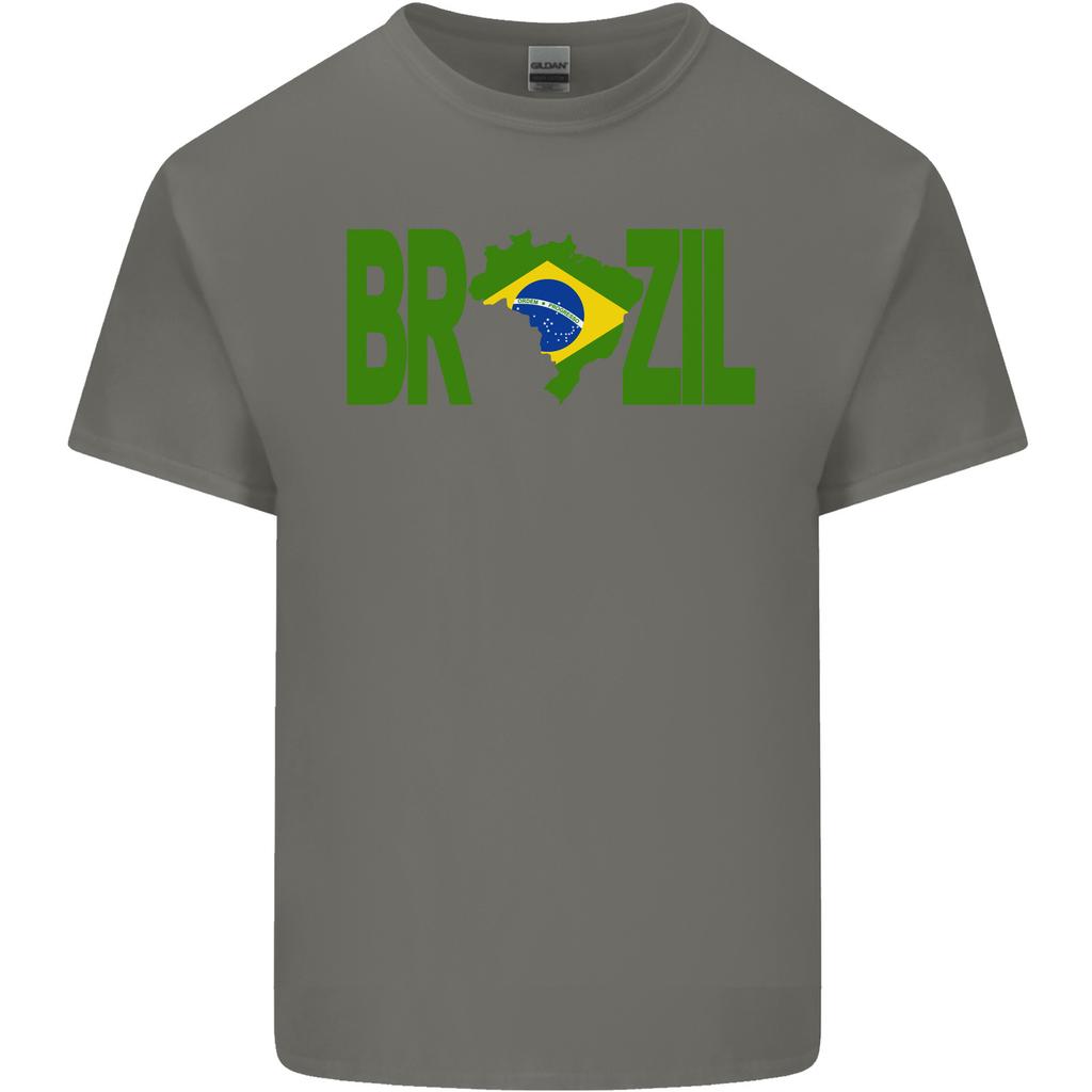Brazil Football Brazilian Soccer Flag Mens Cotton Graphic T Shirts Woman Man Brazilian National Flag Pride Cotton Tee Tops