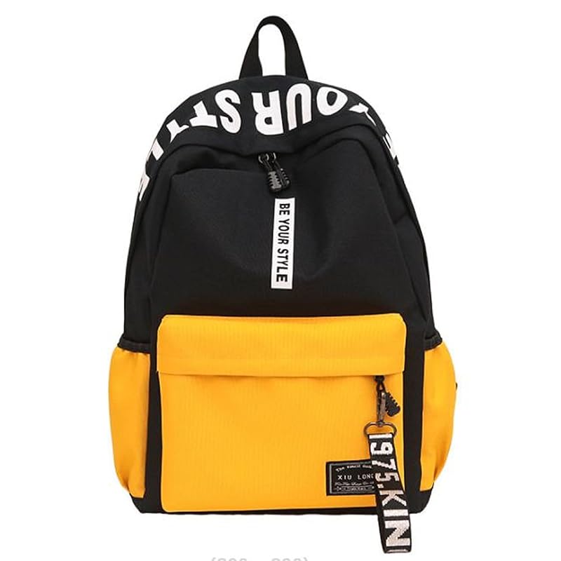 

[Blue Refrain] rucksack bag pack large capacity commute Commuting to school lightweight outdoor backpack With strap ladies (Yellow B)